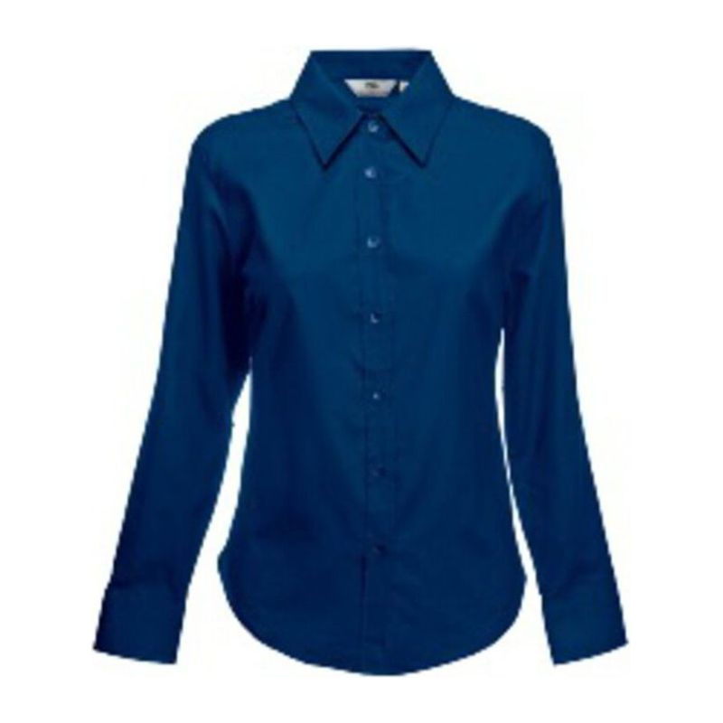 F15<br> LADY FIT LONG SLEEVE OXFORD SHIRT