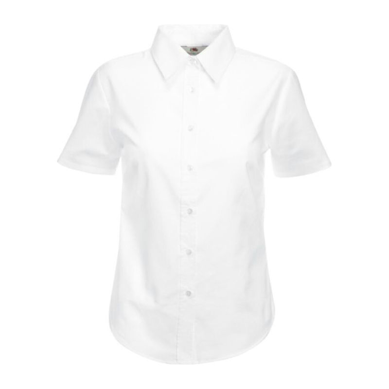 F16<br> LADY FIT SHORT SLEEVE OXFORD SHIRT